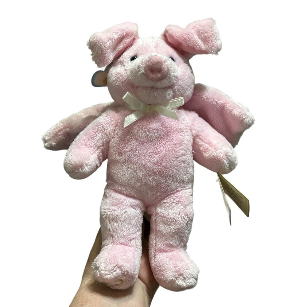 Holy Bears Penny the Pig Angel Plush Stuffed Animal Toy Soft Pink Vintge Tag